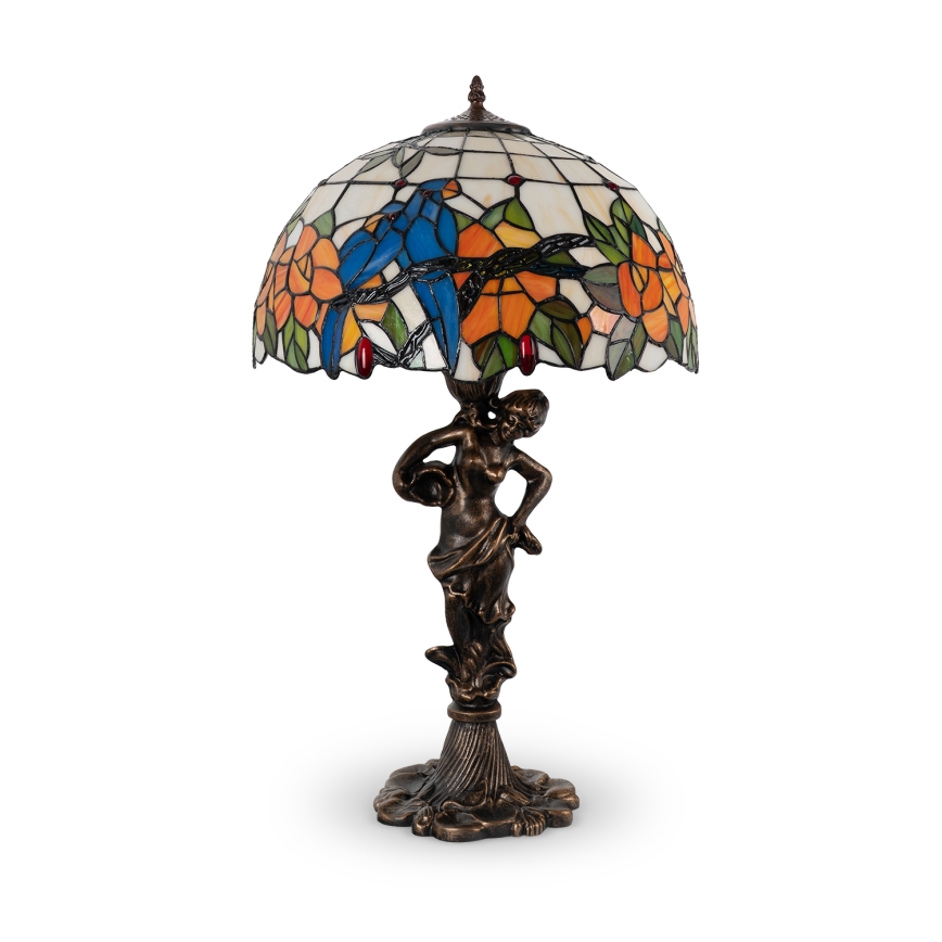 Brilagi - Lampada da tavolo Tiffany in vetro colorato JUNGLE 1xE27/60W/230V