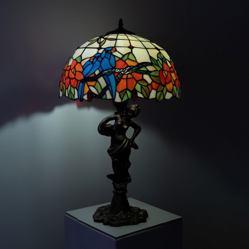 Brilagi - Lampada da tavolo Tiffany in vetro colorato JUNGLE 1xE27/60W/230V