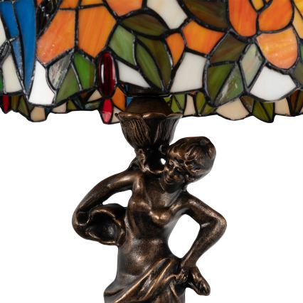 Brilagi - Lampada da tavolo Tiffany in vetro colorato JUNGLE 1xE27/60W/230V