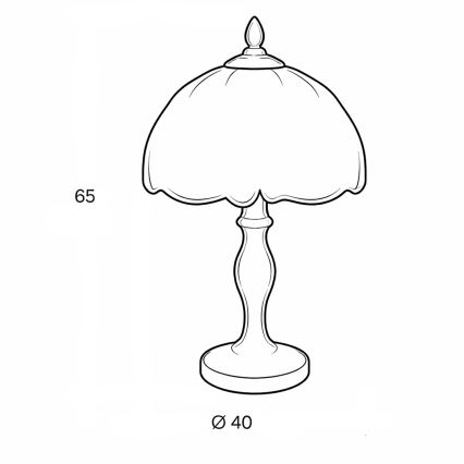 Brilagi - Lampada da tavolo Tiffany in vetro colorato JUNGLE 1xE27/60W/230V