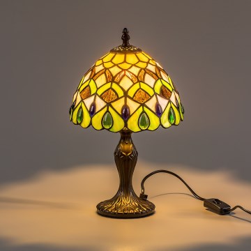 Brilagi - Lampada da tavolo Tiffany in vetro colorato MARGARET 1xE14/40W/230V