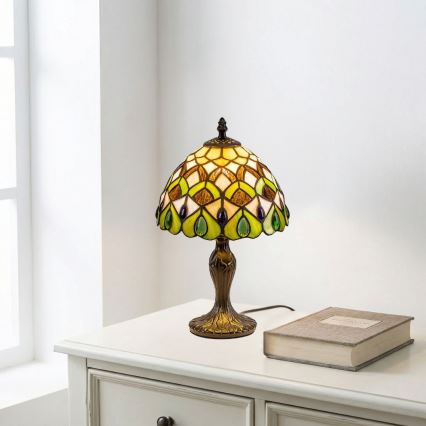 Brilagi - Lampada da tavolo Tiffany in vetro colorato MARGARET 1xE14/40W/230V