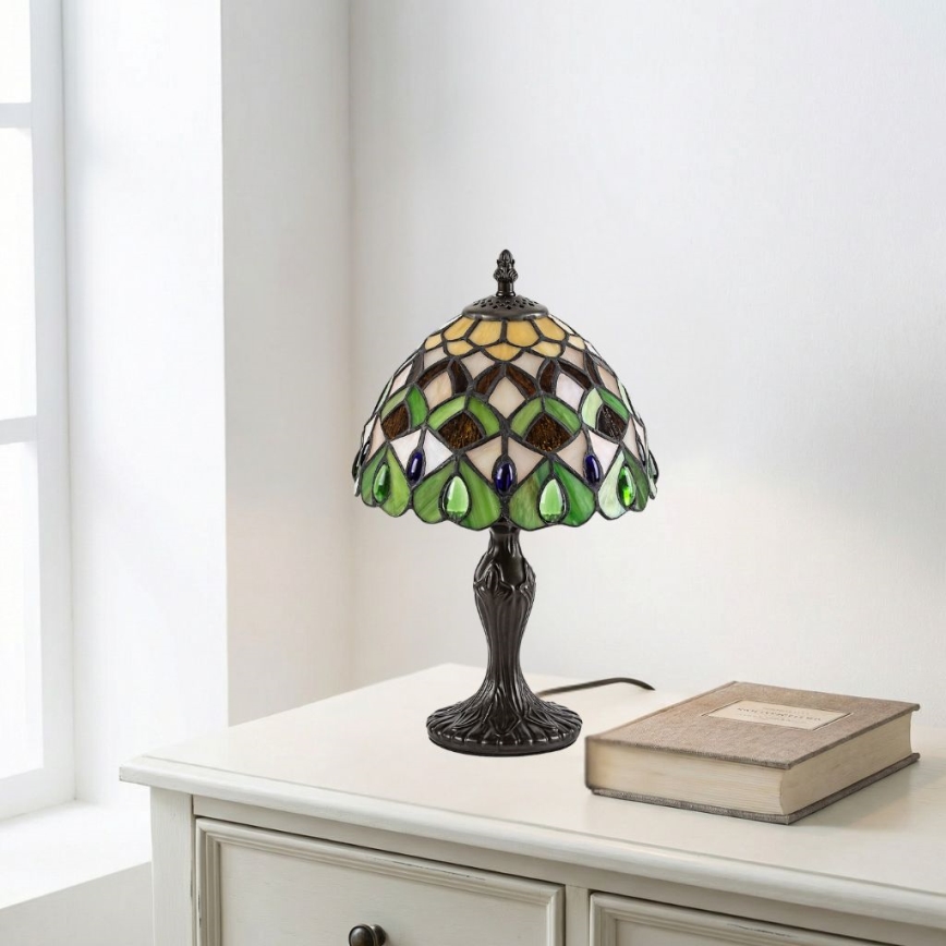 Brilagi - Lampada da tavolo Tiffany in vetro colorato MARGARET 1xE14/40W/230V