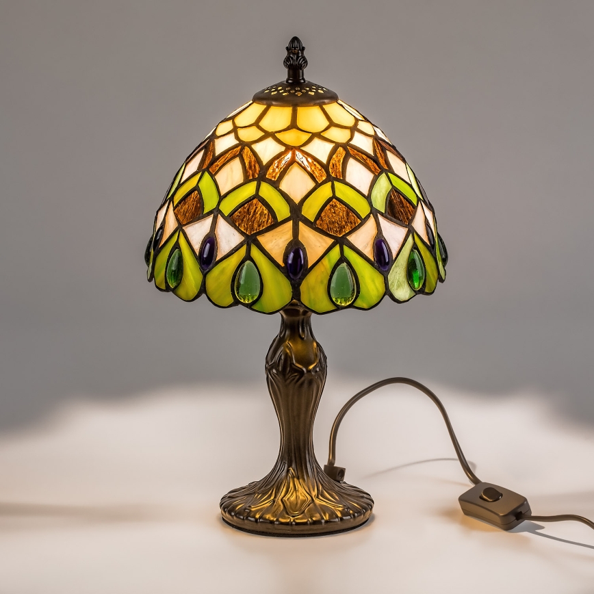 Brilagi - Lampada da tavolo Tiffany in vetro colorato MARGARET 1xE14/40W/230V
