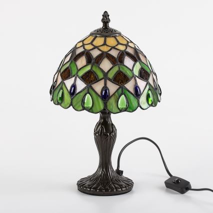 Brilagi - Lampada da tavolo Tiffany in vetro colorato MARGARET 1xE14/40W/230V