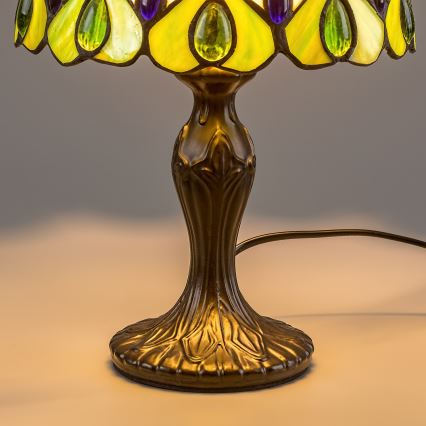 Brilagi - Lampada da tavolo Tiffany in vetro colorato MARGARET 1xE14/40W/230V