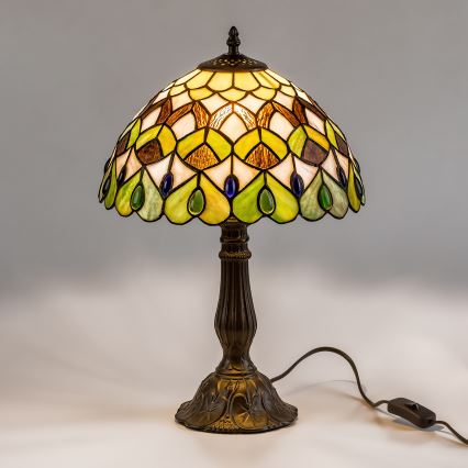 Brilagi - lampada da tavolo Tiffany in vetro colorato MARGARET 1xE27/40W/230V