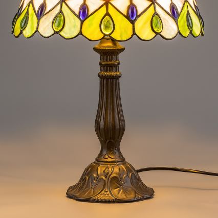 Brilagi - lampada da tavolo Tiffany in vetro colorato MARGARET 1xE27/40W/230V