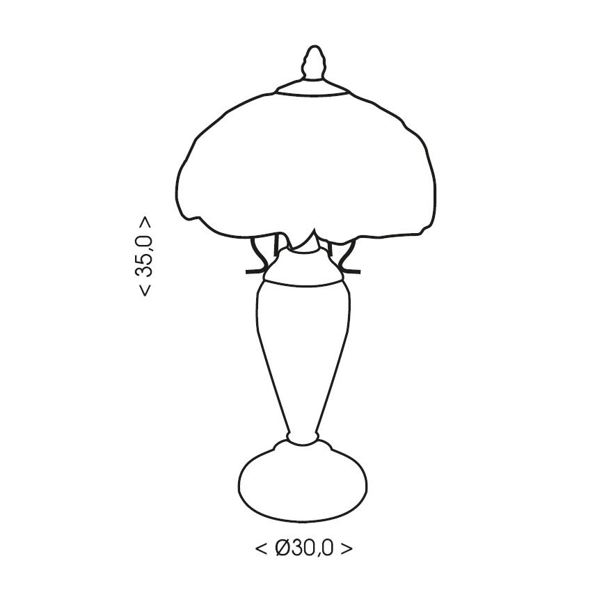 Brilagi - Lampada da tavolo Tiffany in vetro colorato MIRABELLA 1xE27/60W/230V + 1xE14/40W