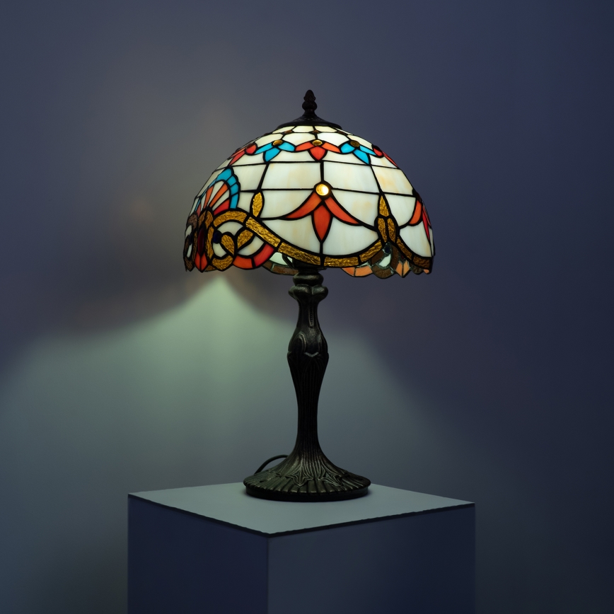 Brilagi - Lampada da tavolo Tiffany in vetro colorato MIRABELLA 1xE27/60W/230V