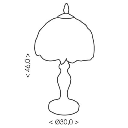 Brilagi - Lampada da tavolo Tiffany in vetro colorato MIRABELLA 1xE27/60W/230V
