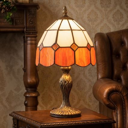 Brilagi - Lampada da tavolo Tiffany SIENNA con paralume in vetro colorato 1xE27/60W/230V
