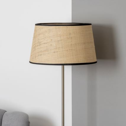 Brilagi - Lampada da terra a LED CERIA 1xE27/40W/230V Ø 35 cm beige/cromo opaco