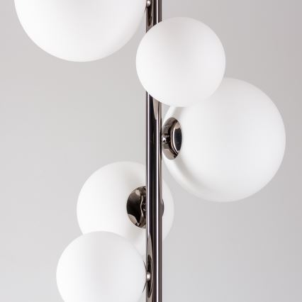 Brilagi - Lampada da terra a LED MILLA 7xG9/3W/230V nero cromato/bianco