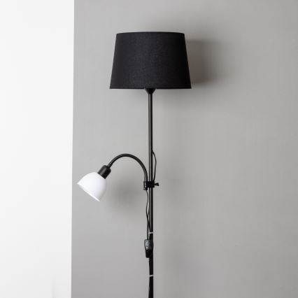 Brilagi - Lampada da terra CERIA 1xE27/100W/230V + 1xE14/25W nero