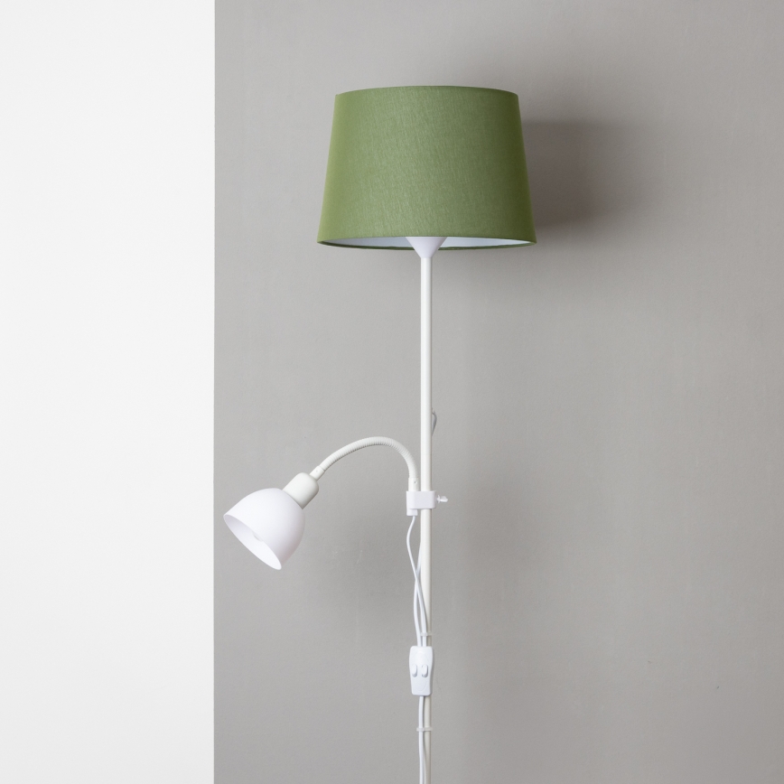 Brilagi - Lampada da terra CERIA 2 in 1 1xE27/100W/230V + 1xE14/25W bianco/verde