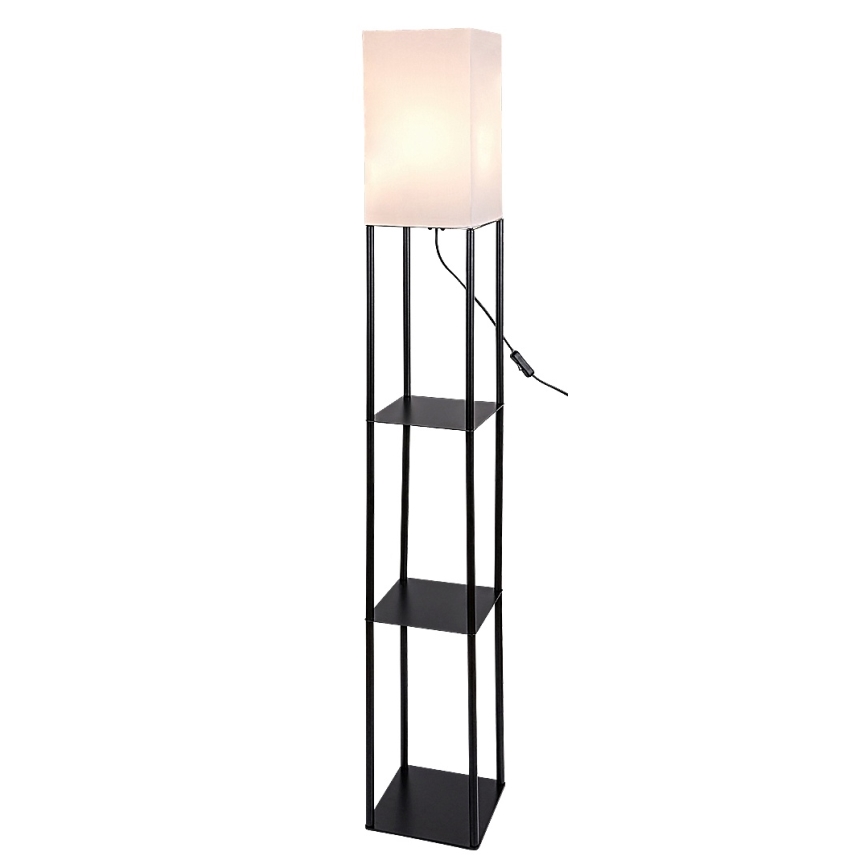 Brilagi - Lampada da terra con mensole GRADUS 1xE27/40W/230V 150 cm nero/bianco