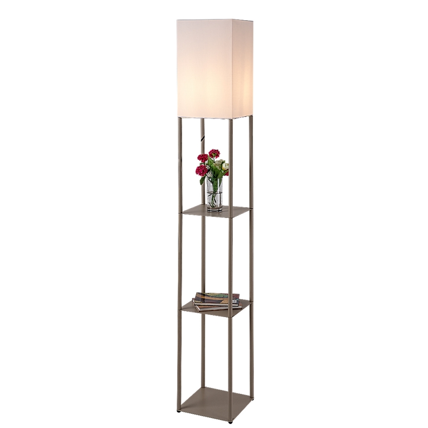Brilagi - Lampada da terra con ripiani GRADUS 1xE27/40W/230V 150 cm grigia/beige