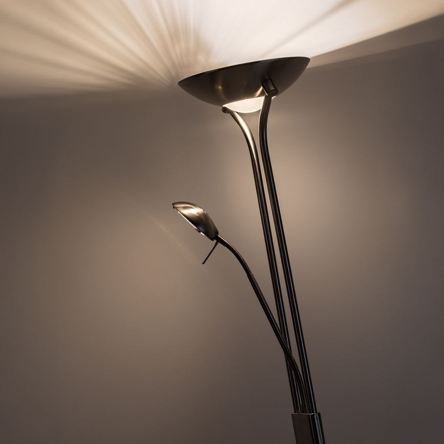 Brilagi - Lampada da terra dimmerabile SCARLETT 1xR7s/230W/230V + 1xG9/40W cromo opaco