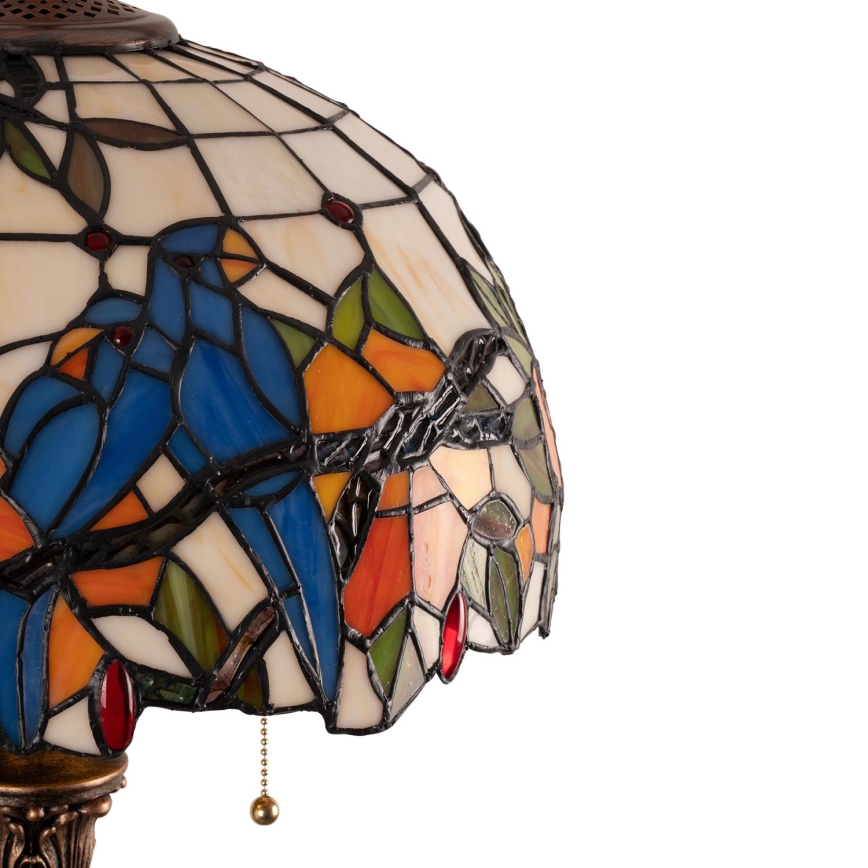 Brilagi - Lampada da terra in vetro Tiffany JUNGLE 2xE27/60W/230V