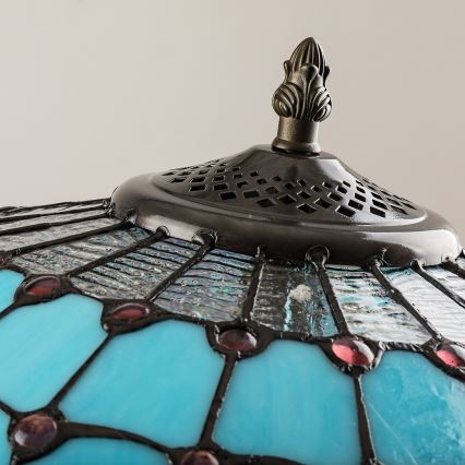 Brilagi - Lampada da terra in vetro Tiffany LORAS 2xE27/60W/230V