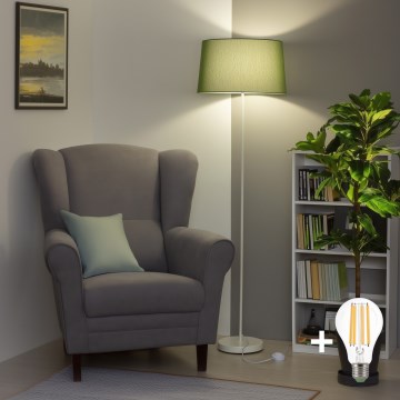 Brilagi - Lampada da terra LED CERIA 1x E27/40W/230V Ø 45 cm verde/bianco