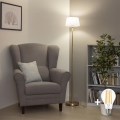 Brilagi - Lampada da terra LED CERIA 1xE27/20W/230V Ø 30 cm bianco/oro