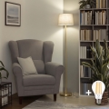 Brilagi - Lampada da terra LED CERIA 1xE27/20W/230V Ø 30 cm grigio/oro