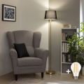 Brilagi - Lampada da terra LED CERIA 1xE27/20W/230V, Ø 30 cm, nero/oro