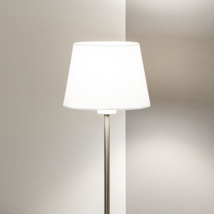 Brilagi - Lampada da terra LED CERIA 1xE27/40W/230V Ø 20,5 cm bianco/cromo opaco