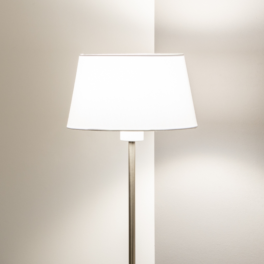 Brilagi - Lampada da terra LED CERIA 1xE27/40W/230V Ø 25 cm bianco/cromo satinato
