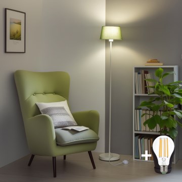 Brilagi - Lampada da terra LED CERIA 1xE27/40W/230V Ø 25 cm verde/bianco