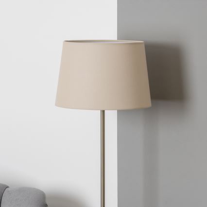 Brilagi - Lampada da terra LED CERIA 1xE27/40W/230V Ø 30 cm beige/cromo opaco