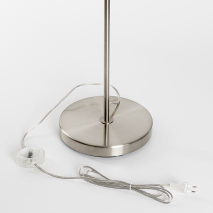 Brilagi - Lampada da terra LED CERIA 1xE27/40W/230V Ø 30 cm beige/cromo opaco