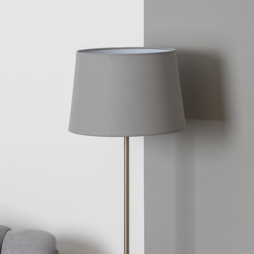 Brilagi - Lampada da terra LED CERIA 1xE27/40W/230V Ø 30 cm grigio/cromo opaco