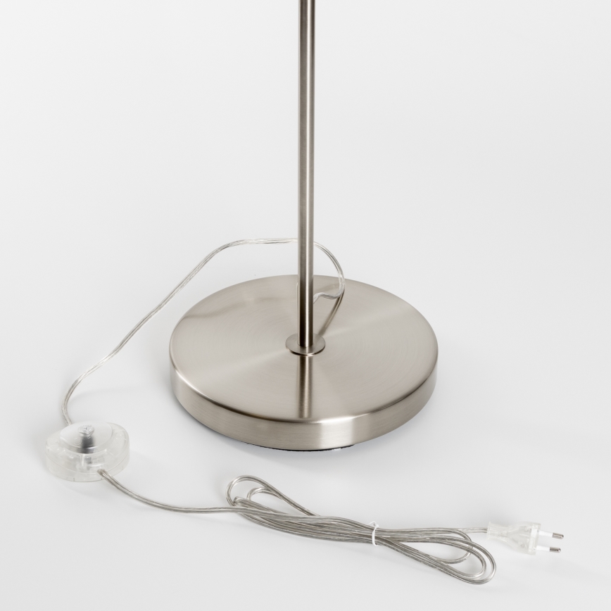 Brilagi - Lampada da terra LED CERIA 1xE27/40W/230V Ø 40 cm bambù/cromo opaco