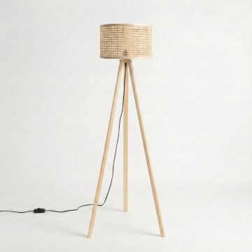 Brilagi - Lampada da terra LED CERIA 1xE27/60W/230V Ø 25 cm beige