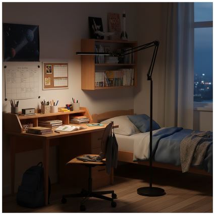 Brilagi - Lampada da terra dimmerabile e flessibile VARIO LED/14W/230V 3000-6000K 157 cm nera