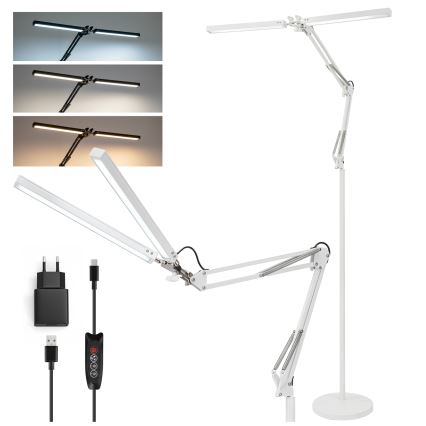 Brilagi - Lampada da terra flessibile e dimmerabile VARIO LED/14W/230V 3000-6000K 157 cm bianca