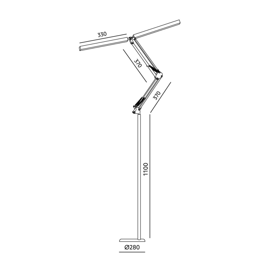 Brilagi - Lampada da terra flessibile e dimmerabile VARIO LED/14W/230V 3000-6000K 157 cm bianca