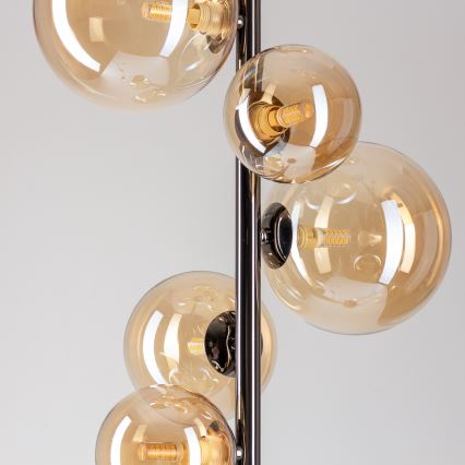 Brilagi - Lampada da terra LED MILLA 7xG9/3W/230V nero cromato/oro