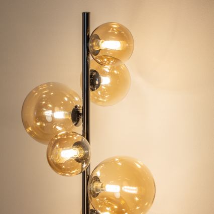 Brilagi - Lampada da terra LED MILLA 7xG9/3W/230V nero cromato/oro