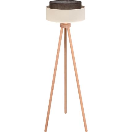 Brilagi - Lampada da terra LED Stile BOHO 1xE27/15W/230V crema/marrone