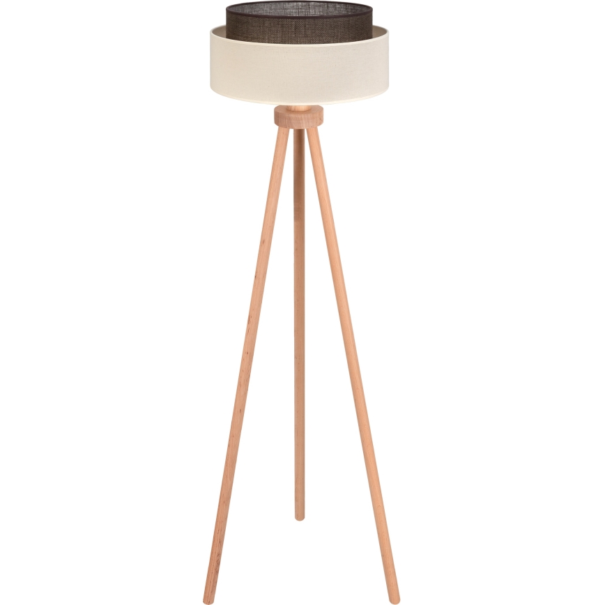 Brilagi - Lampada da terra LED Stile BOHO 1xE27/15W/230V crema/marrone