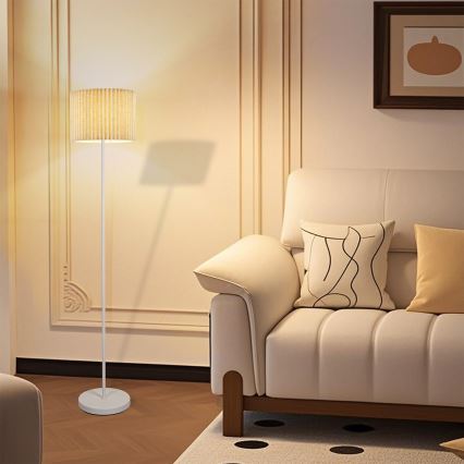 Brilagi - Lampada da terra NORDIC WAVE 1xE27/15W/230V lino/bianco