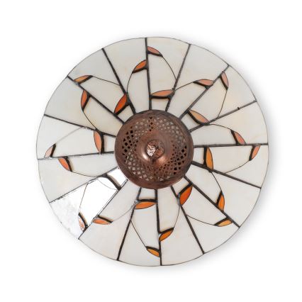 Brilagi - Lampada da terra Tiffany in vetro colorato FOLIA 2xE27/60W/230V