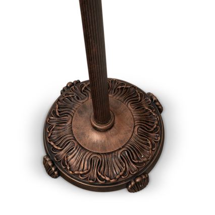 Brilagi - Lampada da terra Tiffany in vetro colorato FOLIA 2xE27/60W/230V