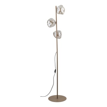 Brilagi - Lampada da terra VULCANO 3xG9/8W/230V beige/beige fumé