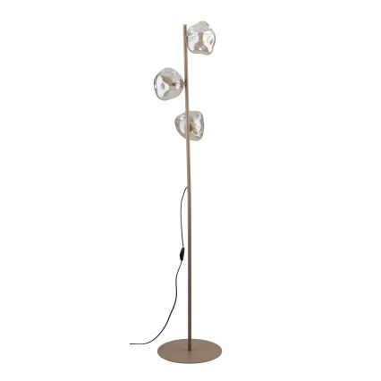 Brilagi - Lampada da terra VULCANO 3xG9/8W/230V beige/beige fumé