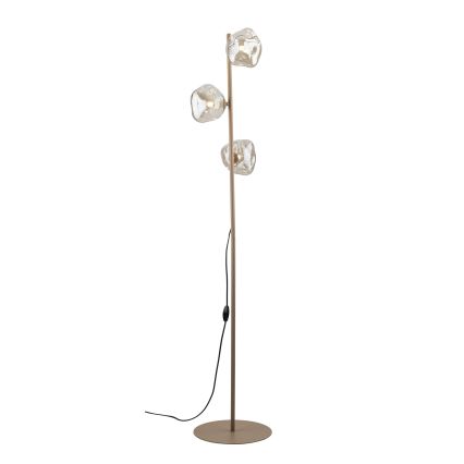Brilagi - Lampada da terra VULCANO 3xG9/8W/230V beige/beige fumé
